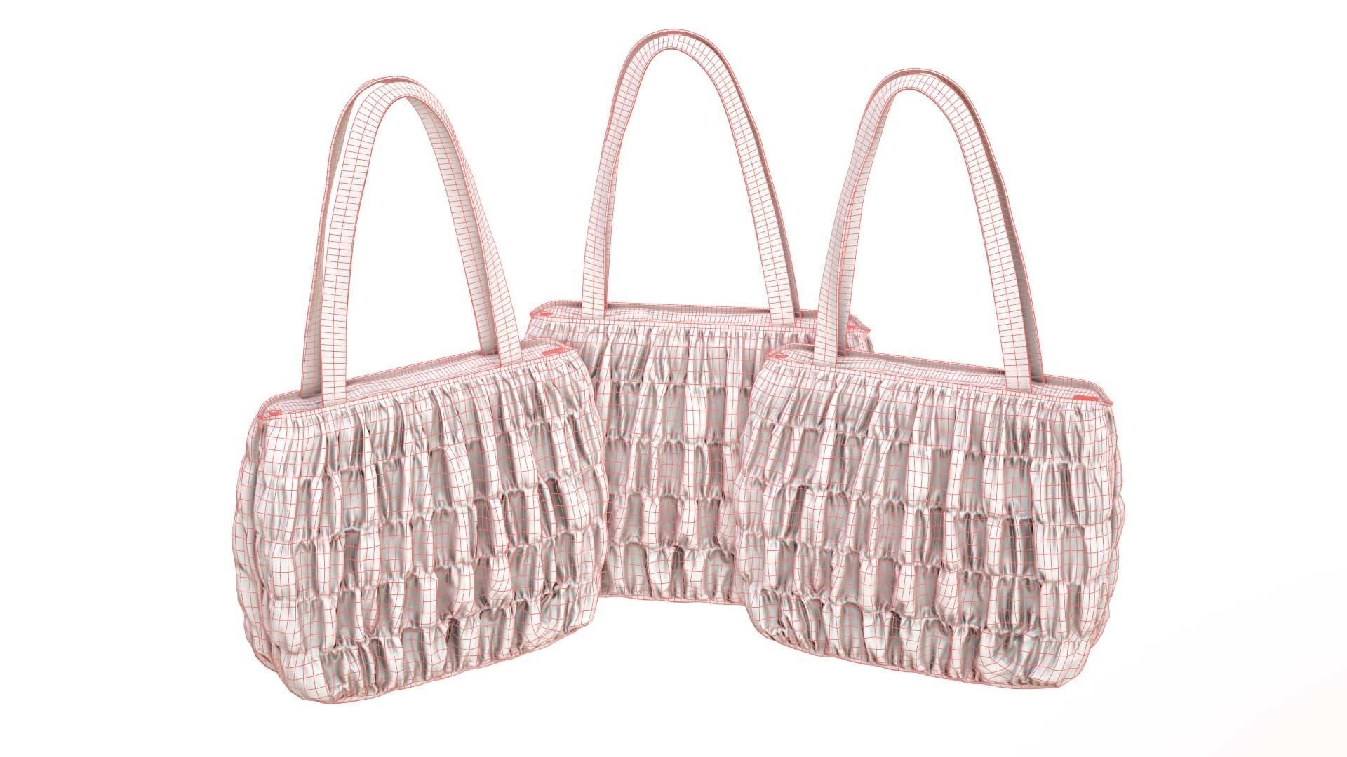 Elegant Woman Handbag Low-poly 3D model_11