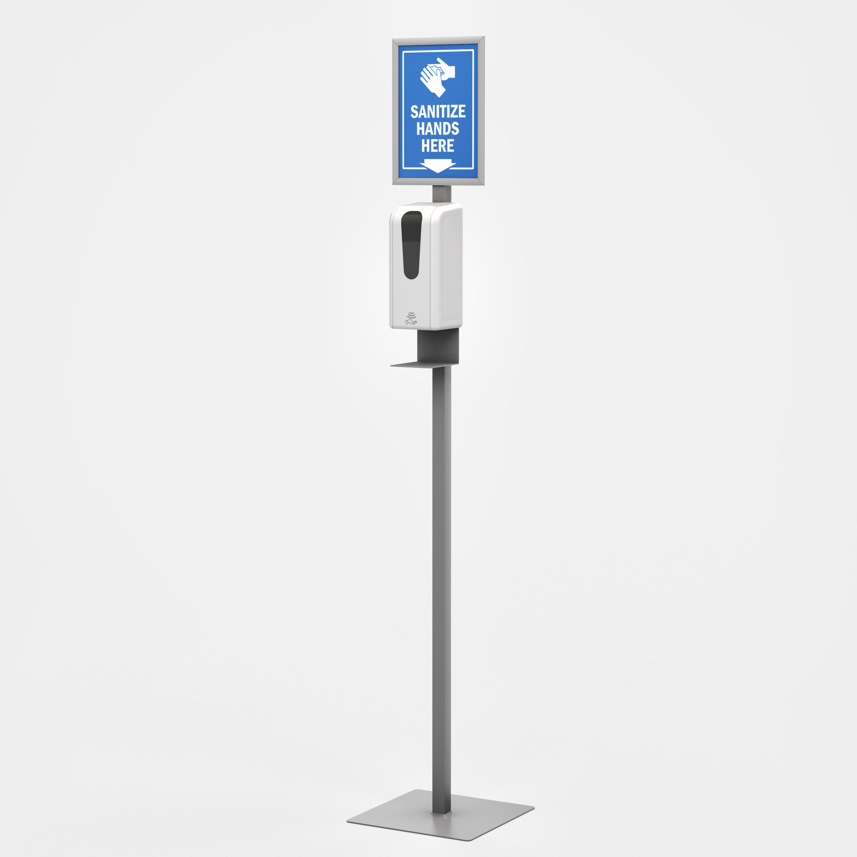 hand sanitizer stand 3D model_4