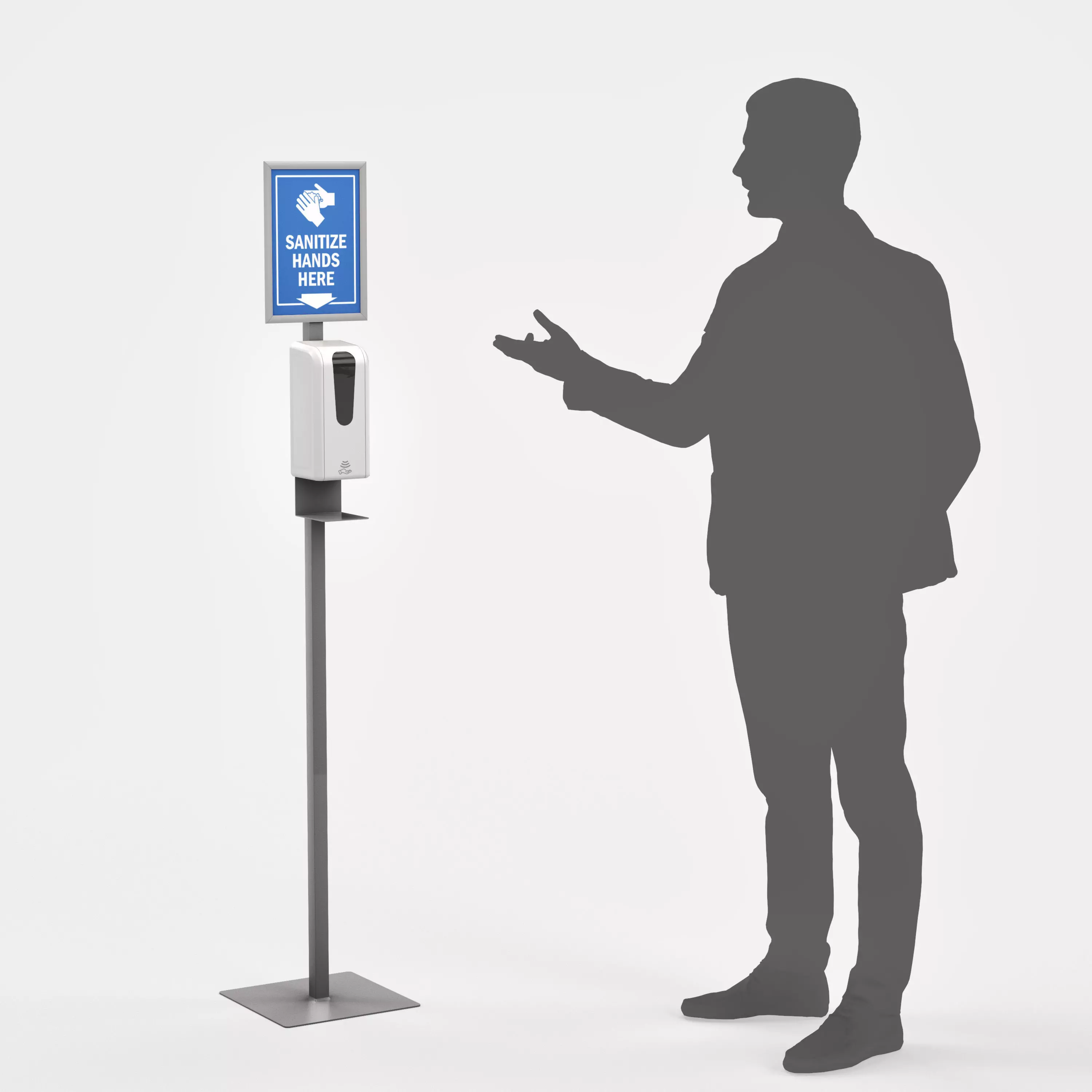 hand sanitizer stand 3D model_0