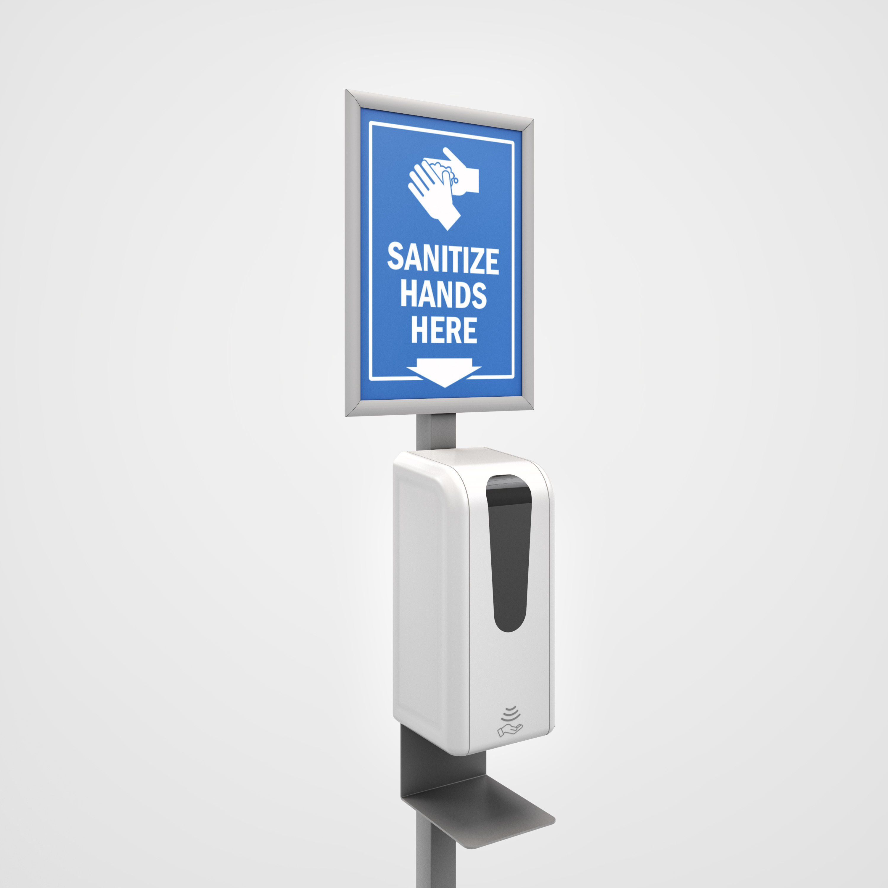 hand sanitizer stand 3D model_2