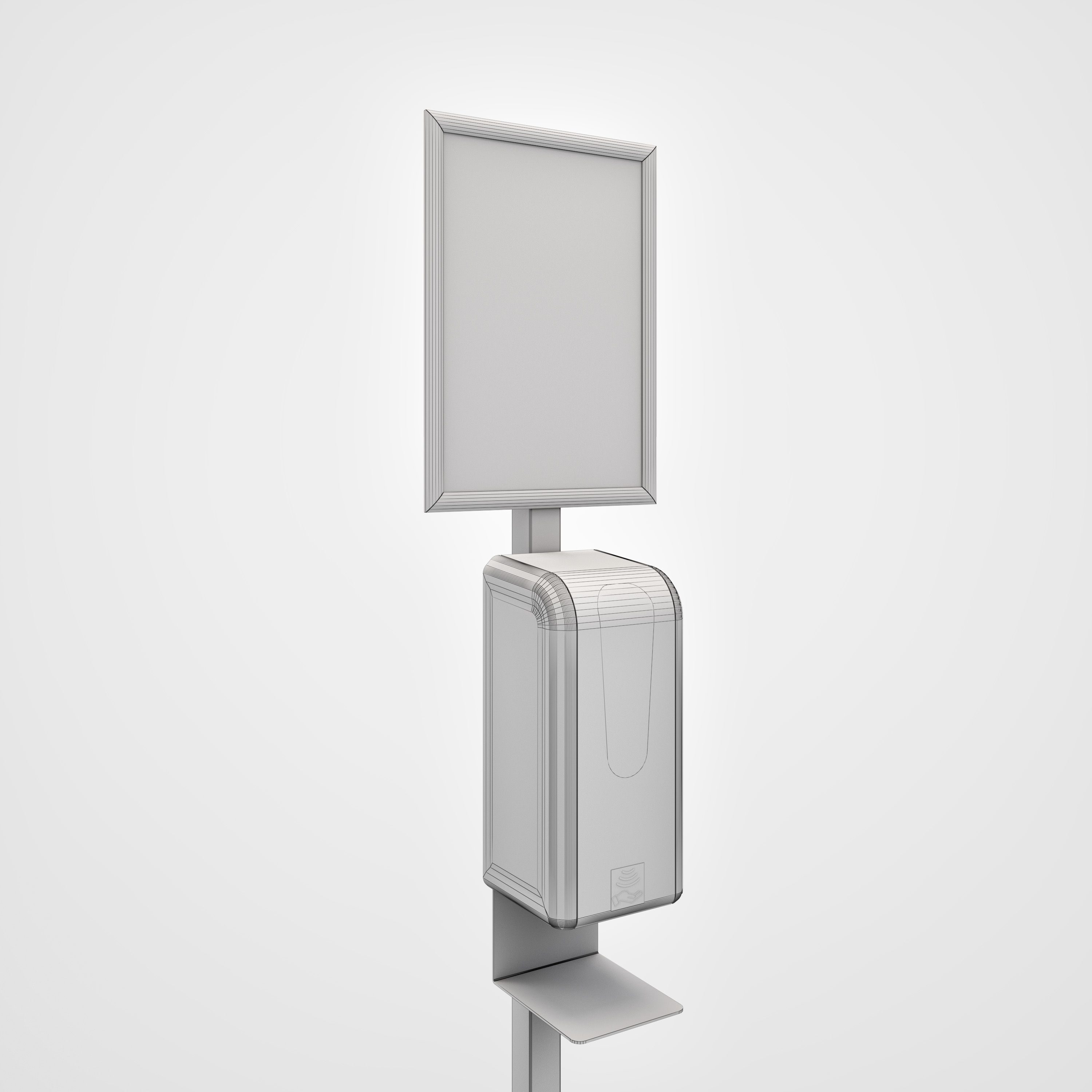 hand sanitizer stand 3D model_3
