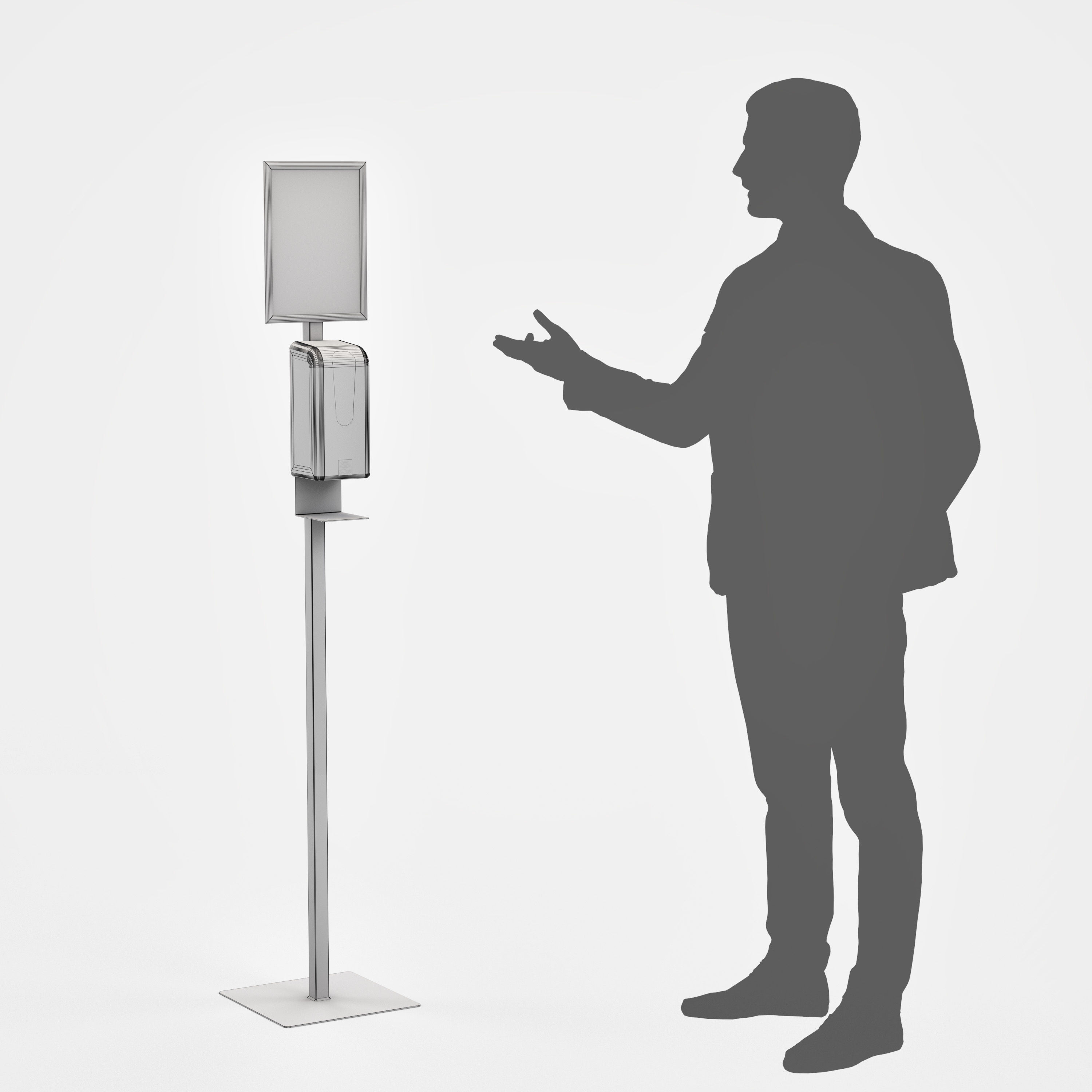 hand sanitizer stand 3D model_1