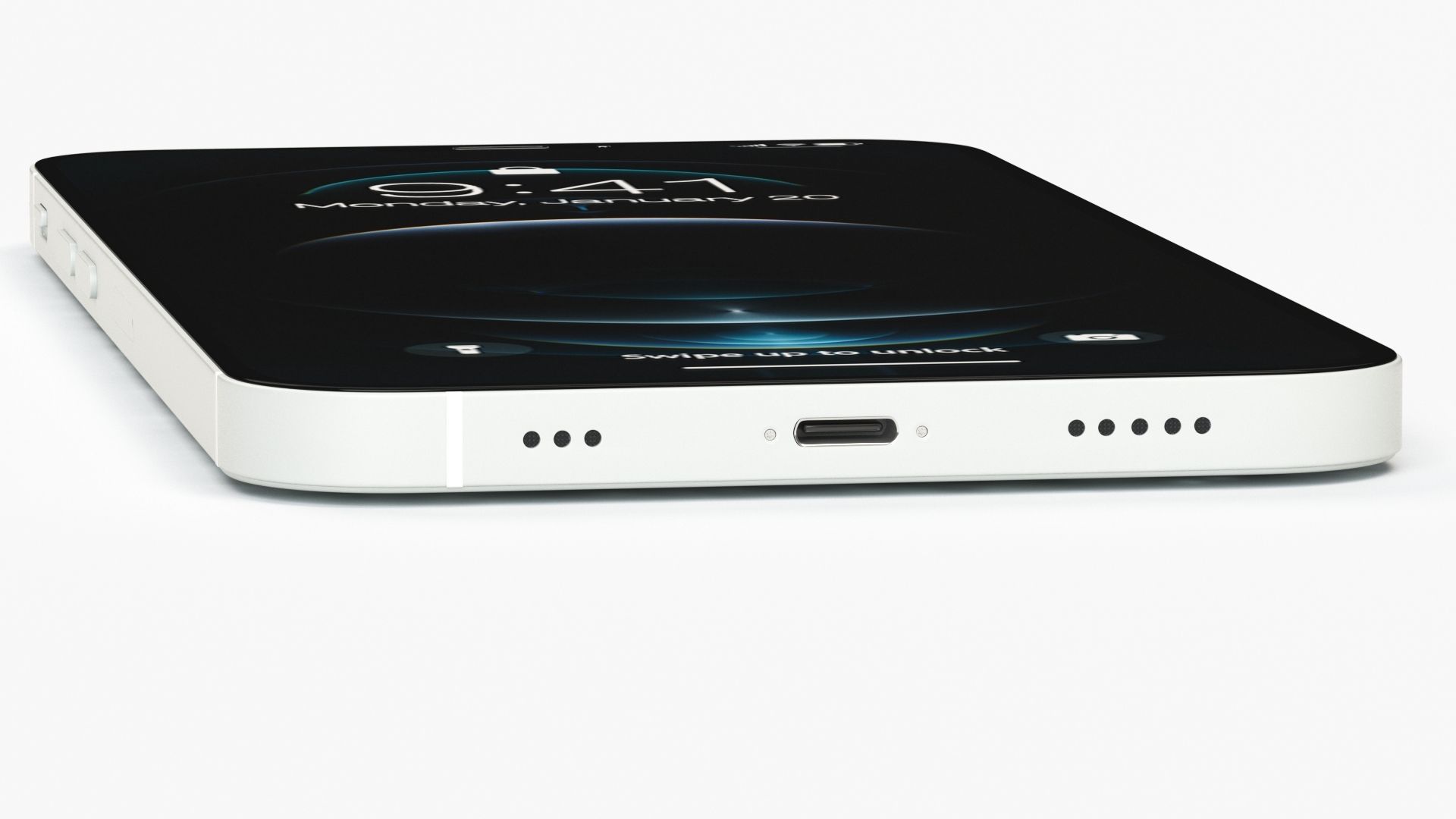 Apple iPhone 12 Pro Max Silver 3D model_2