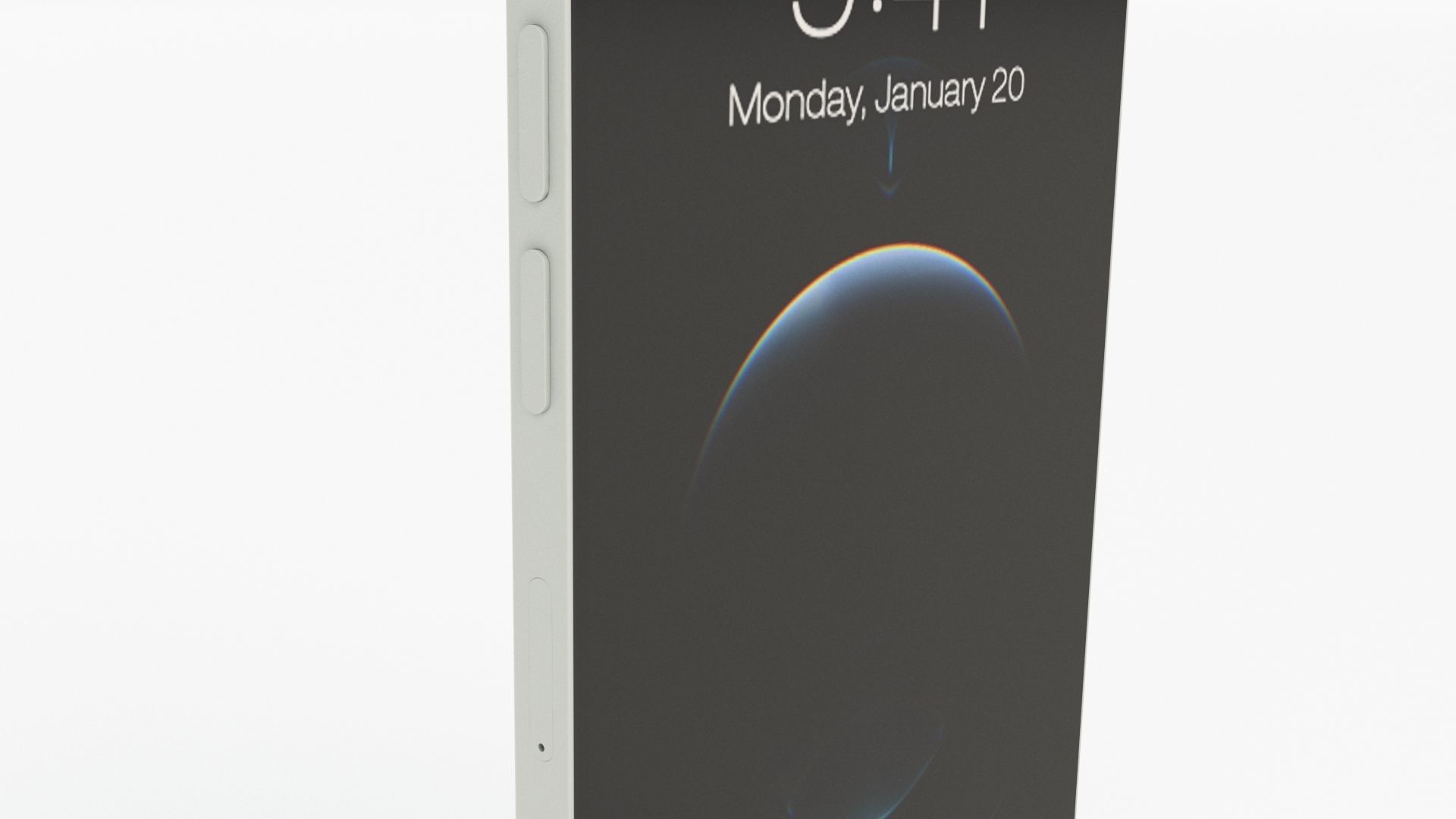 Apple iPhone 12 Pro Max Silver 3D model_15