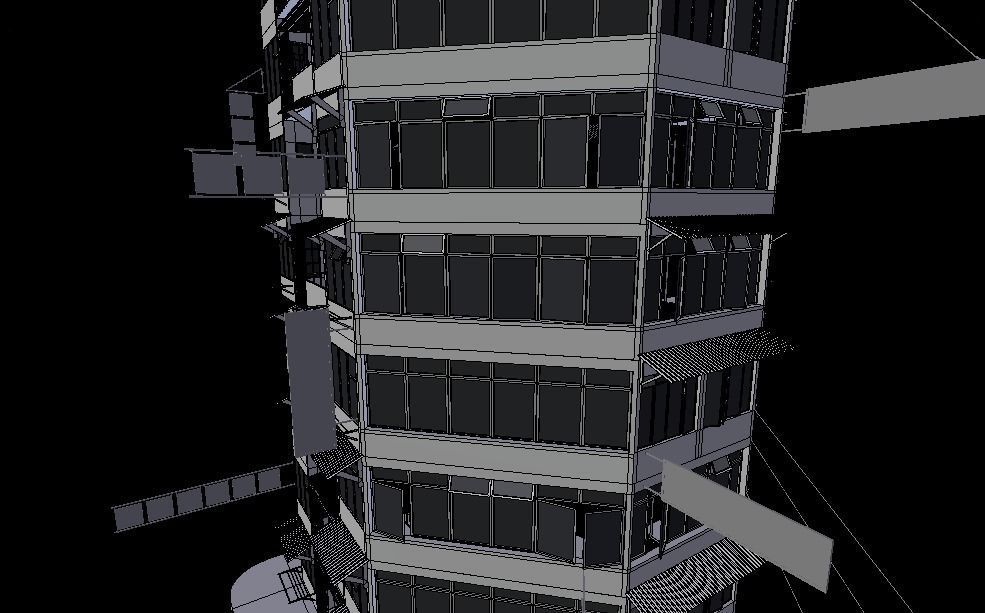 Hong Kong Building Low-poly 3D model_9