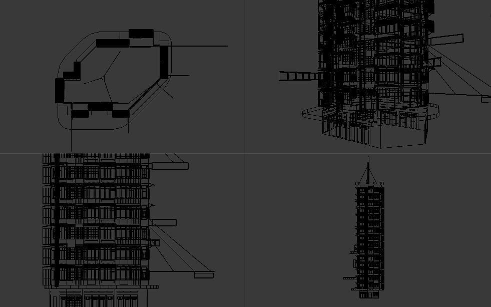 Hong Kong Building Low-poly 3D model_7