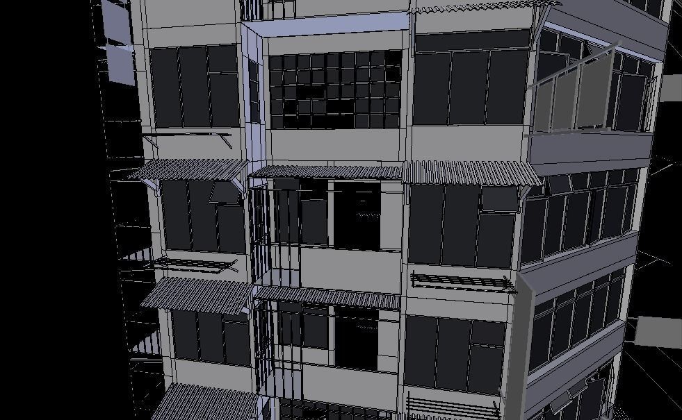 Hong Kong Building Low-poly 3D model_10