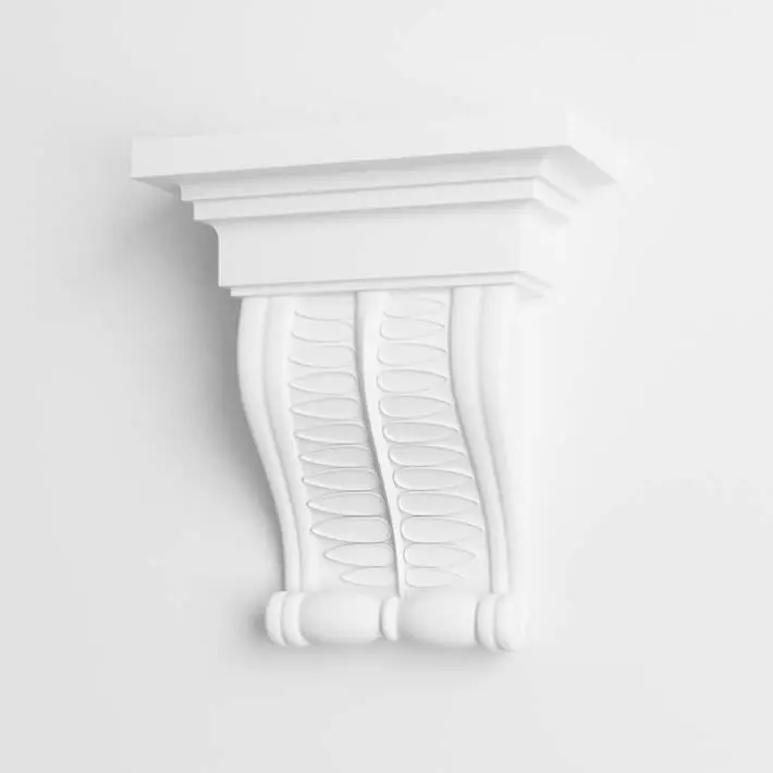 Decorative White Wall Formation 3D model_0