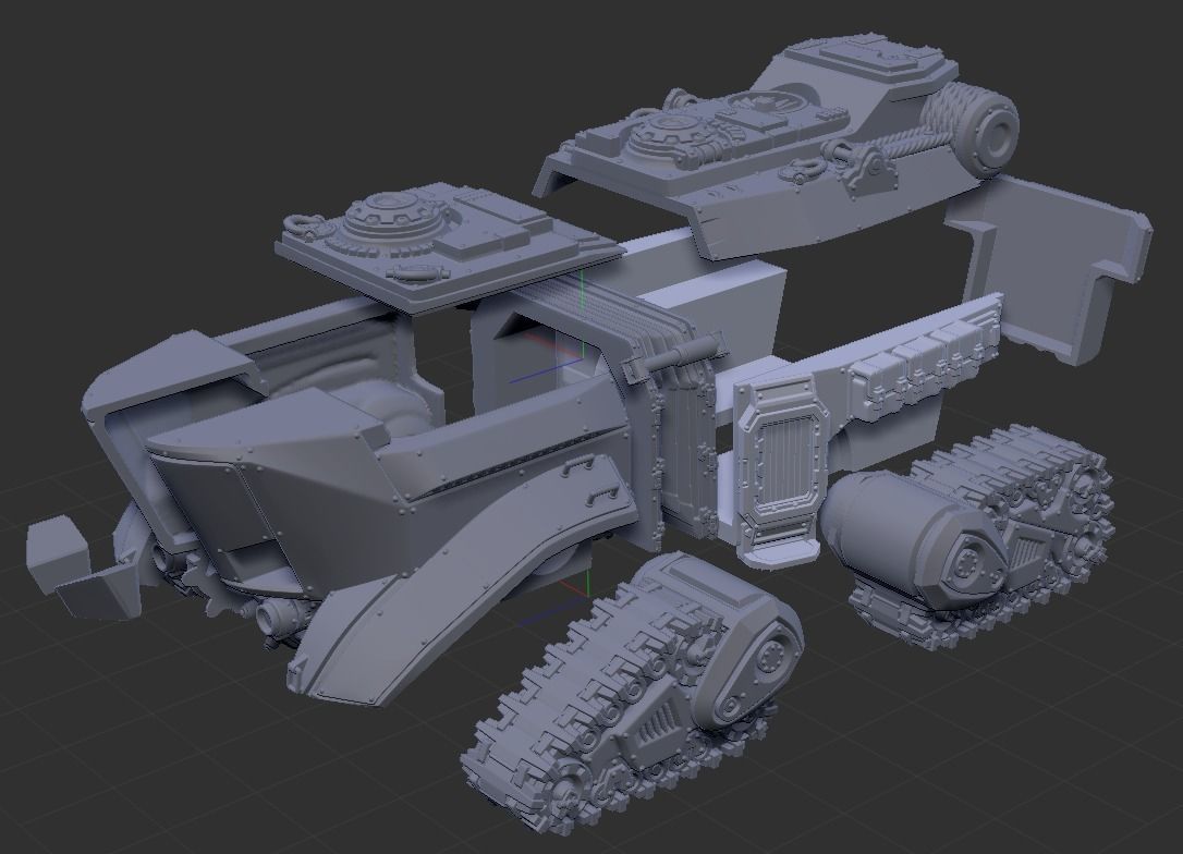 Landshark Armored Transport 3D print model_12