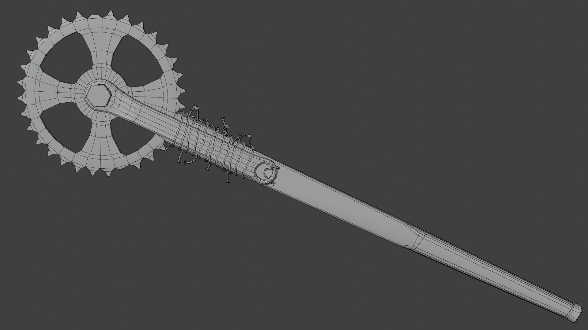 Apocalyptic handmade weapons Low-poly 3D model_7