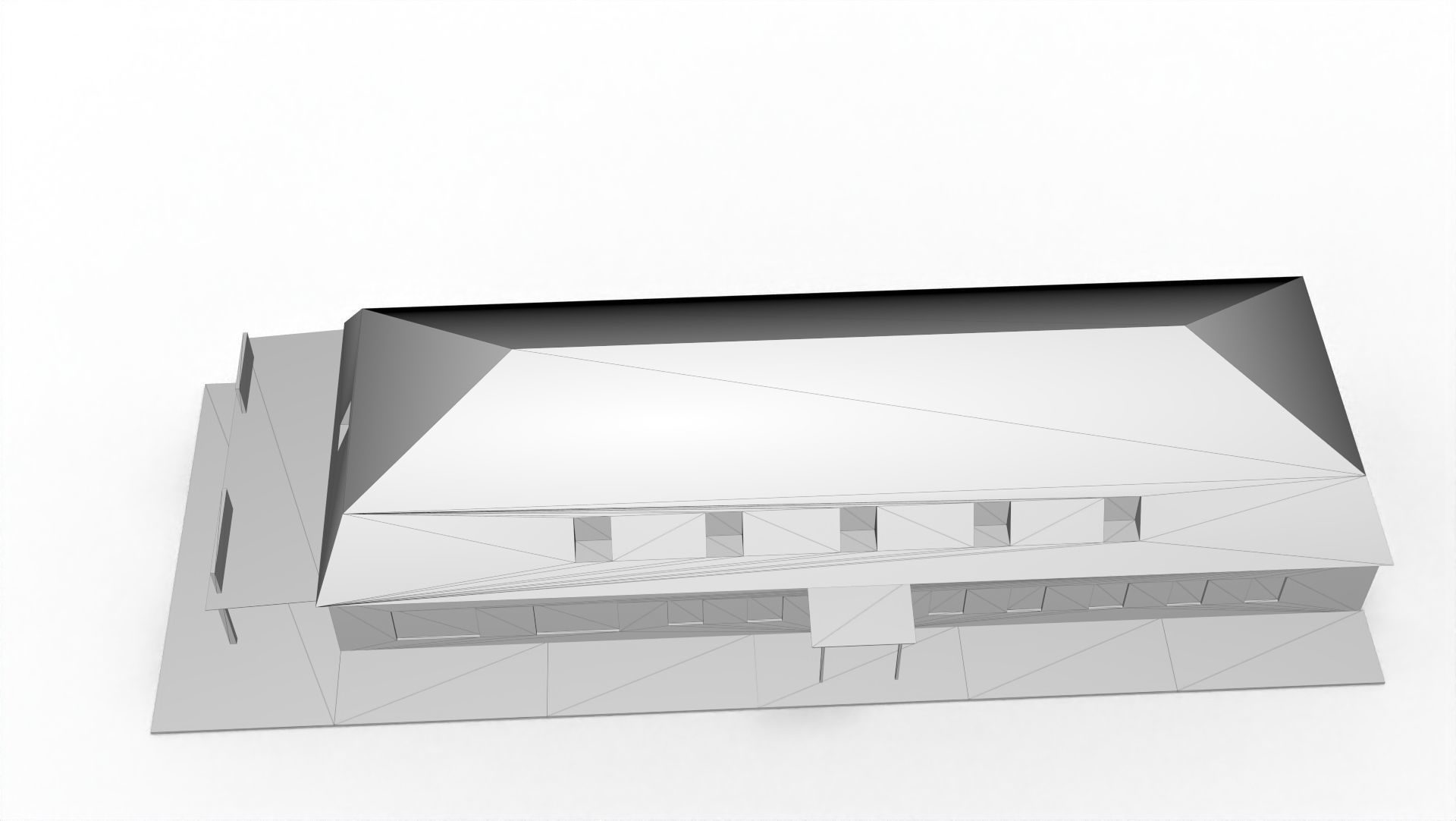 Roadside motel Free low-poly 3D model_9