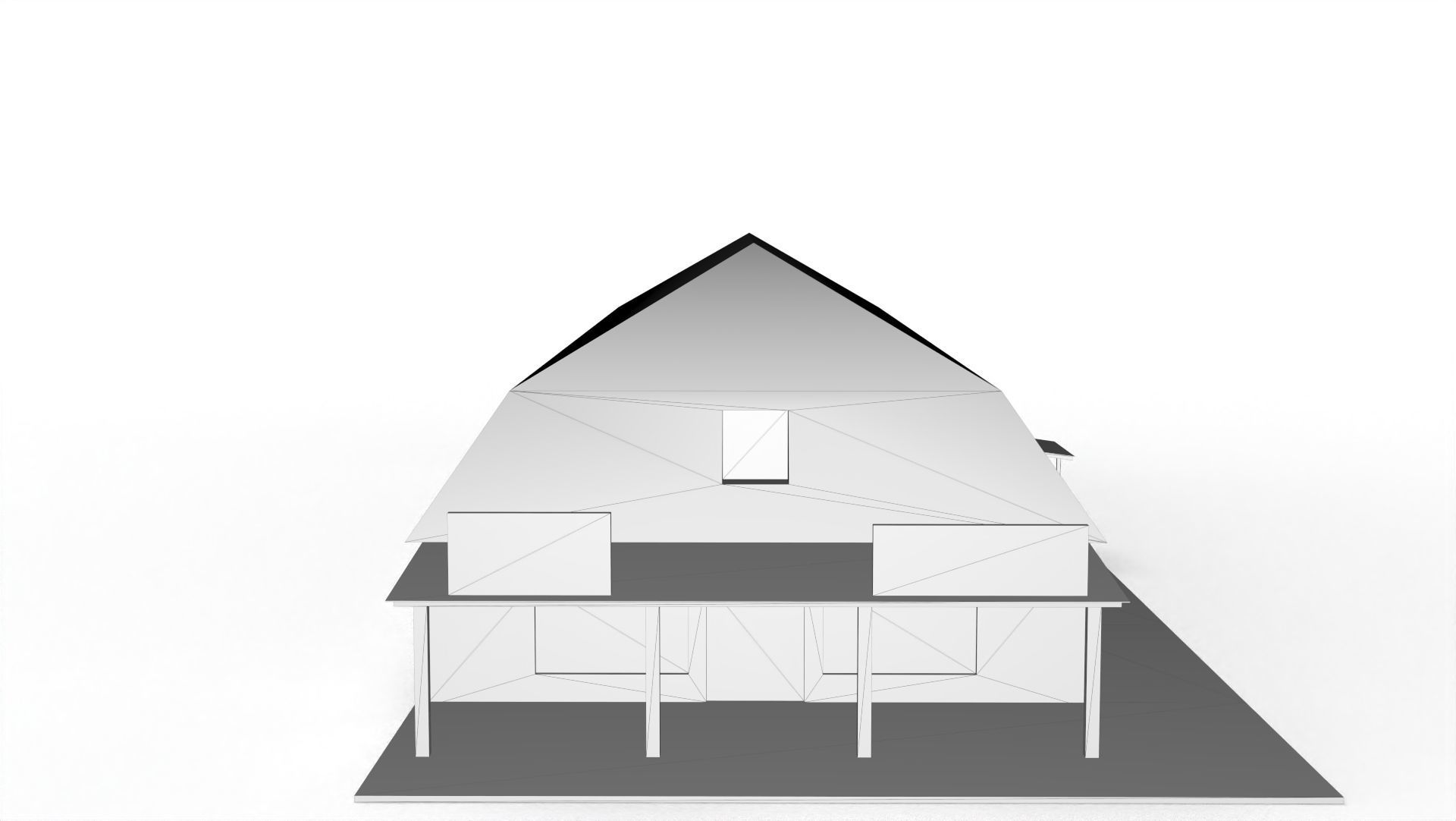 Roadside motel Free low-poly 3D model_11