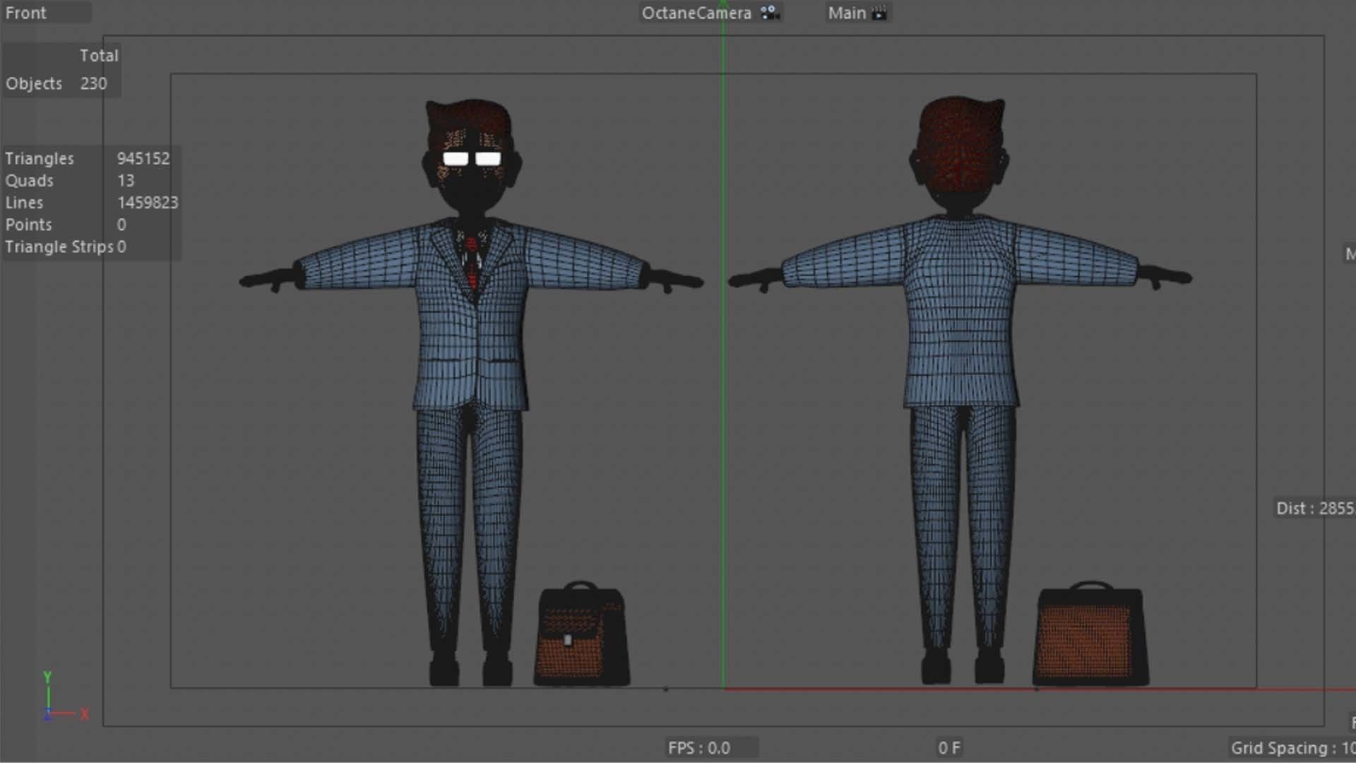 Businessman Cartoon Character Illustration 3D model_4