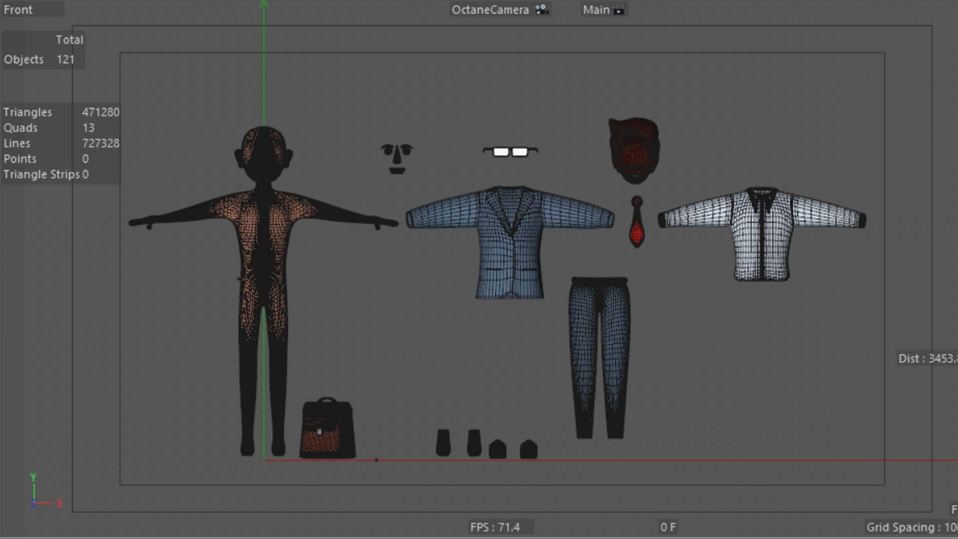 Businessman Cartoon Character Illustration 3D model_7