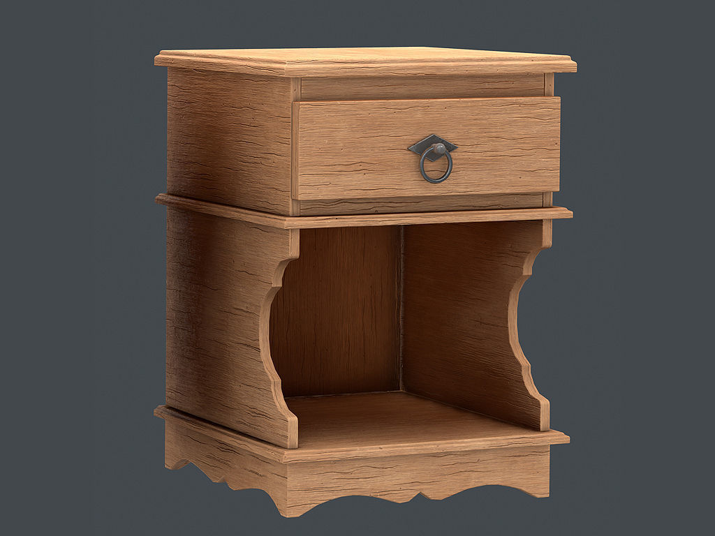 Bedside table 3D model CGTrader