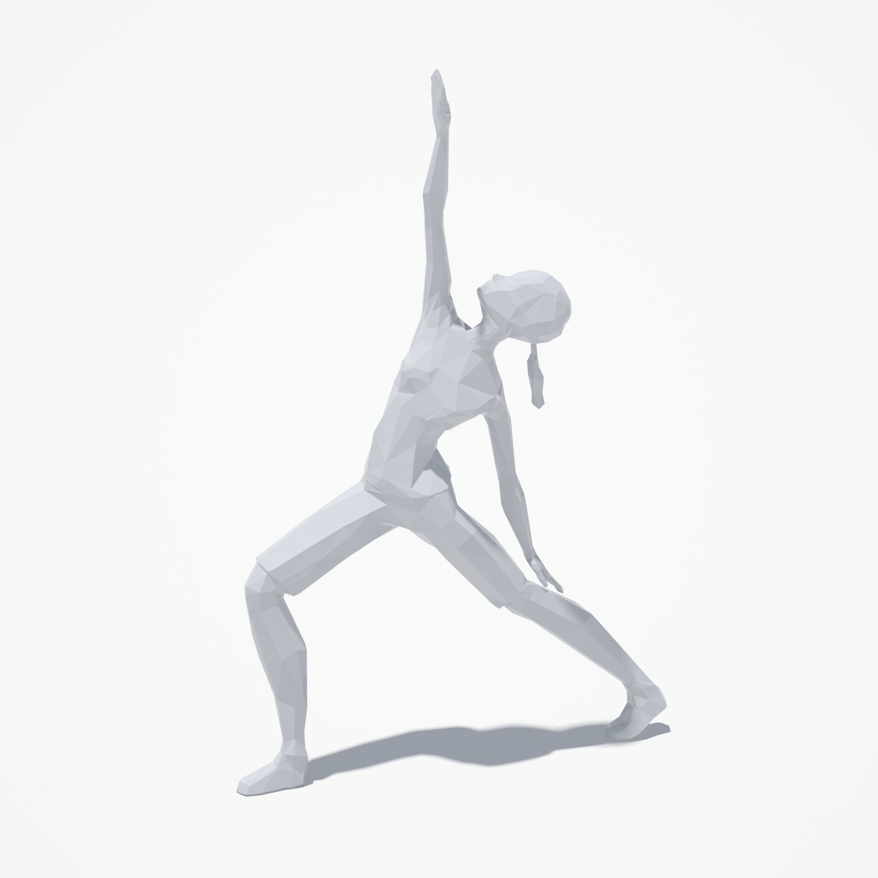 Yoga Pose Low-poly 3D model_1