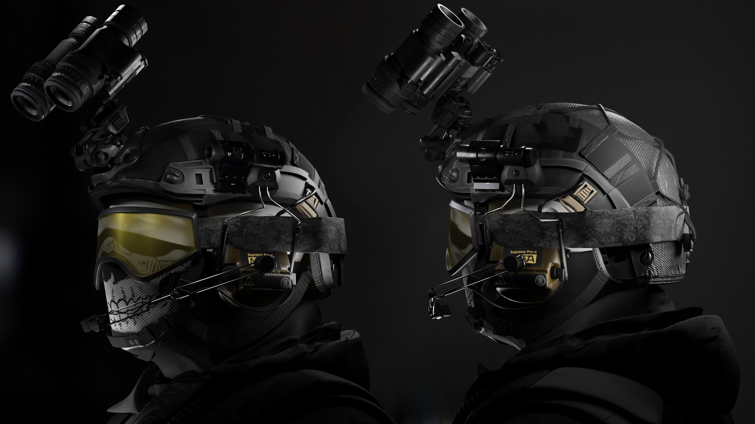 Military helmet Low-poly 3D model_4