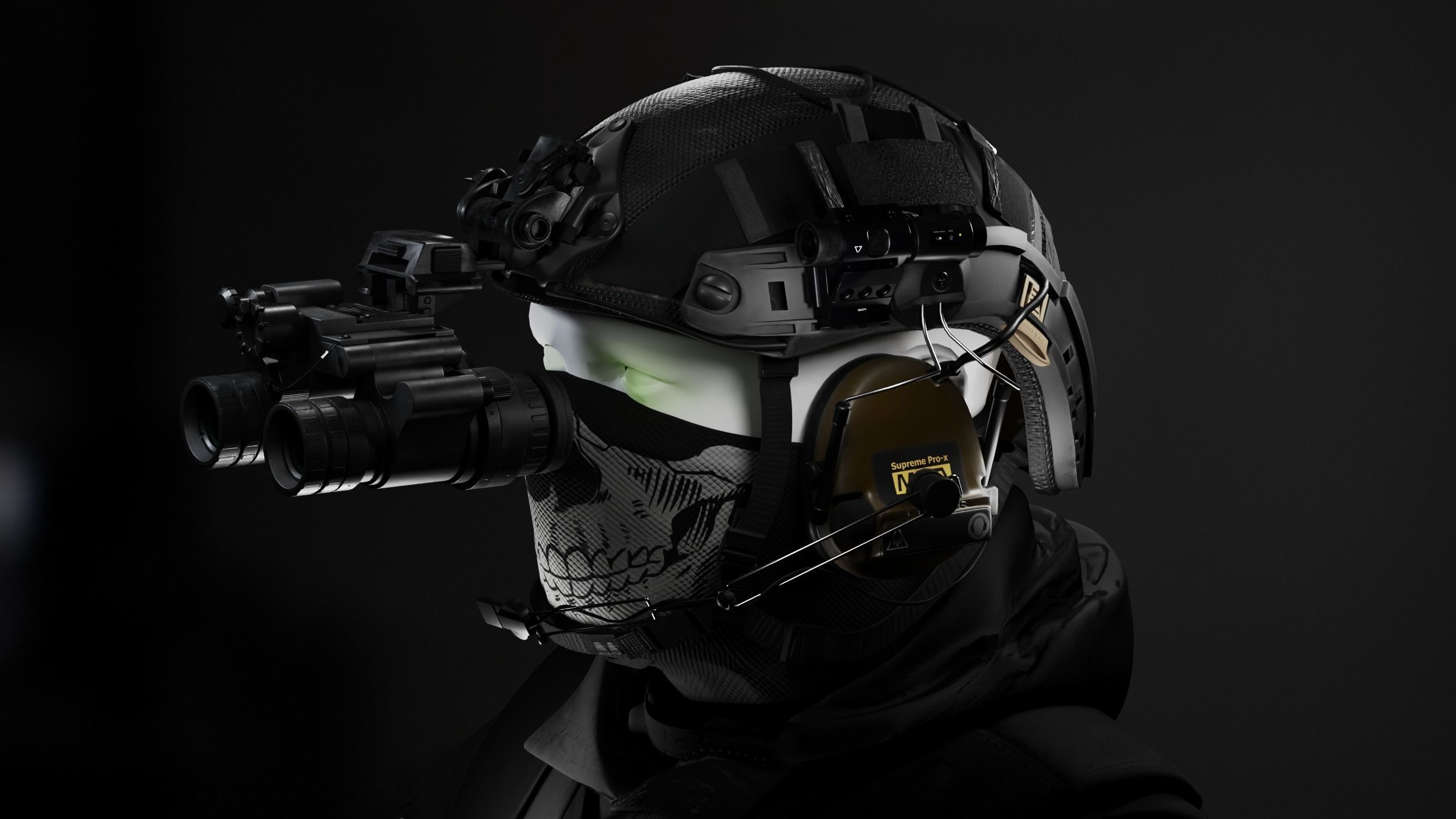 Military helmet Low-poly 3D model_2