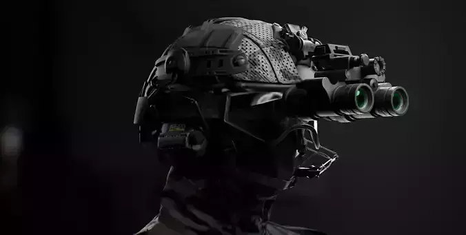 Military helmet Low-poly 3D model