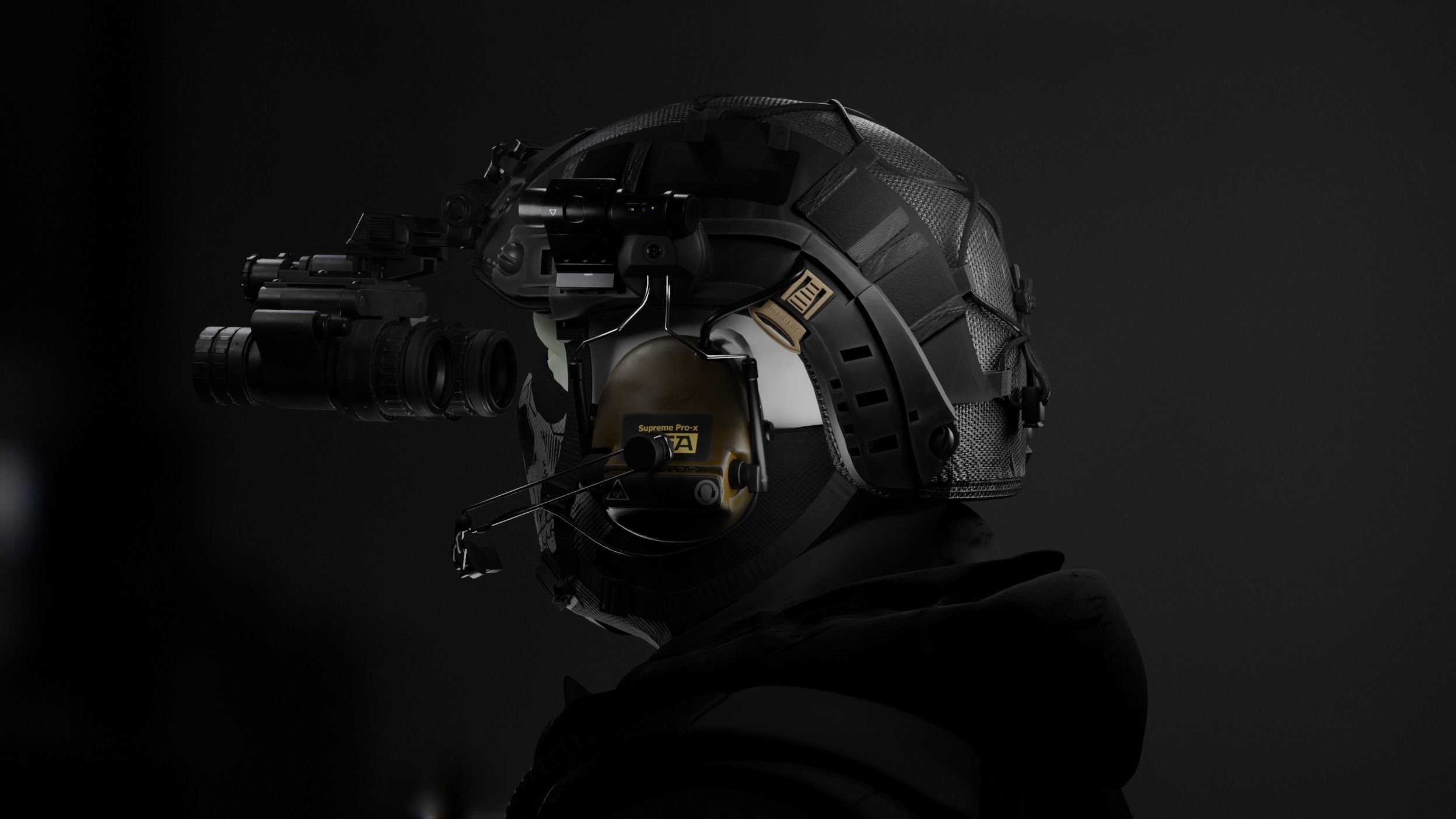 Military helmet Low-poly 3D model_6