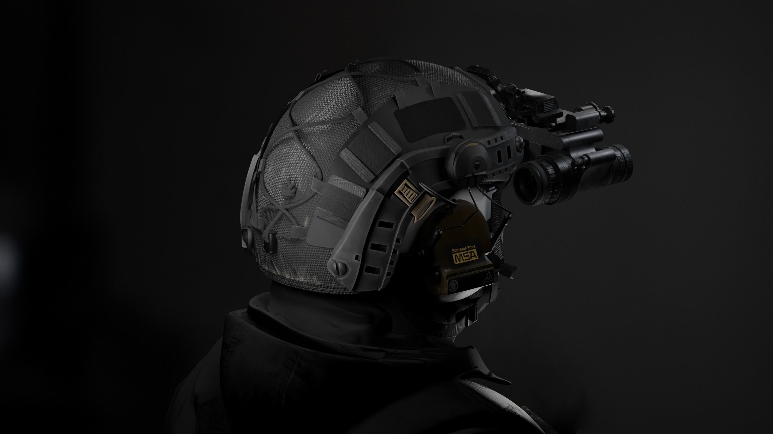 Military helmet Low-poly 3D model_5