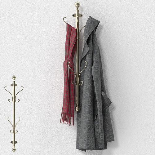 Wall Mounted Coat Rack 3D model
