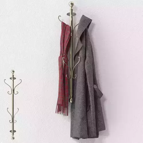 Wall Mounted Coat Rack 3D model