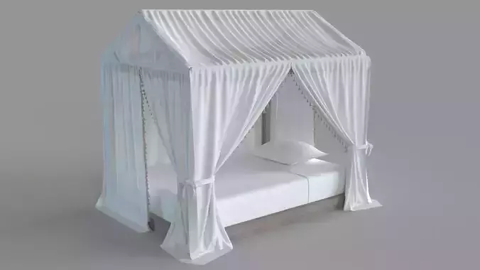 Cole Tassel Voile Canopy Full