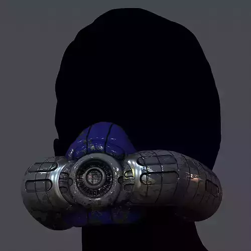 Gas mask helmet 3d model scifi Low-poly Low-poly 3D model