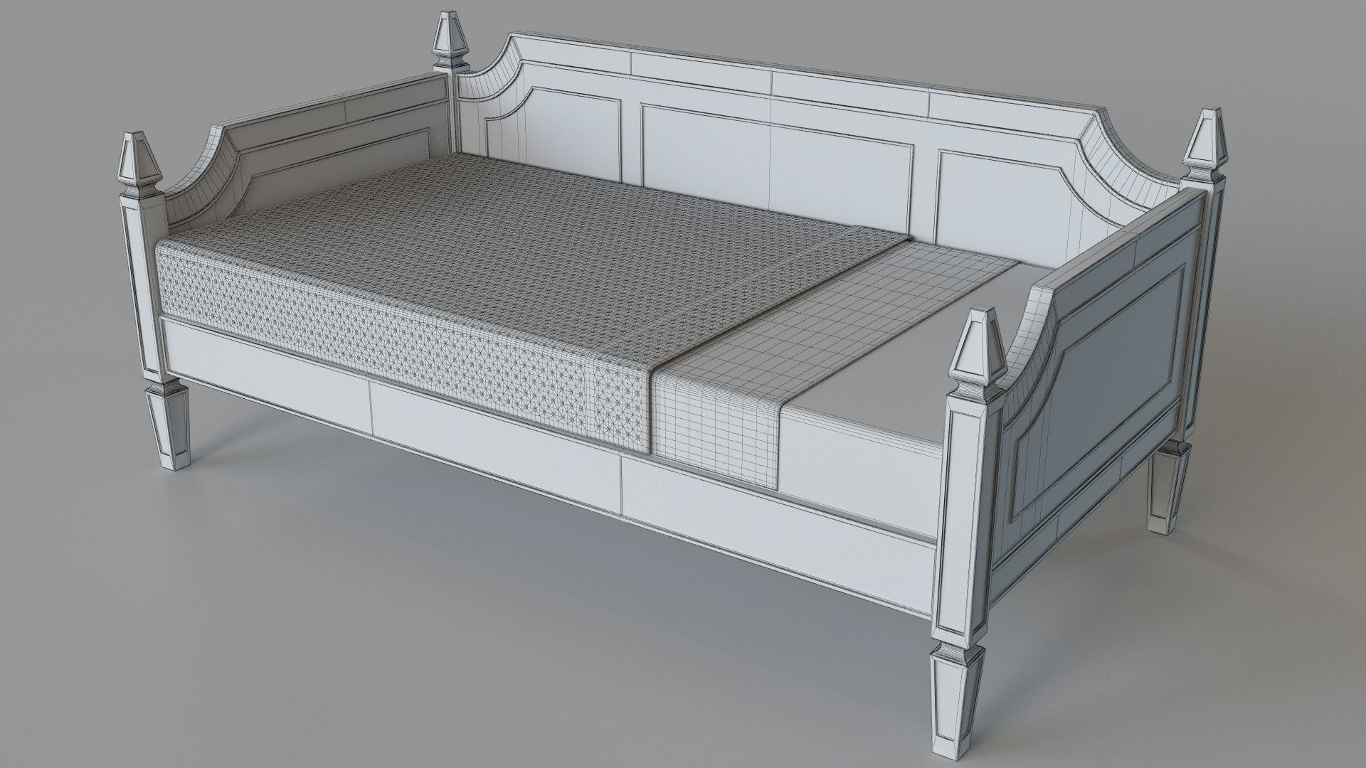 Hayworth Silver Daybed 3D model_4