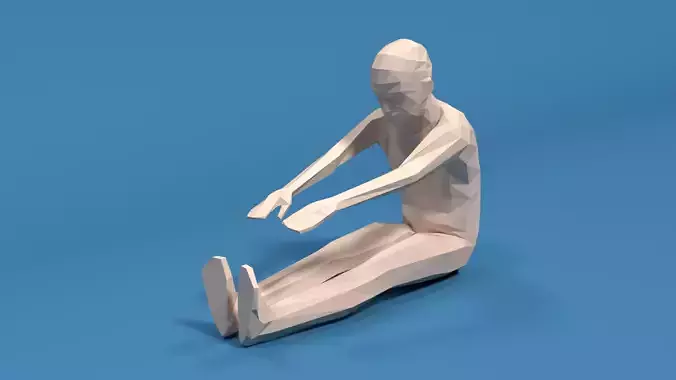Low Poly Kid Stretching