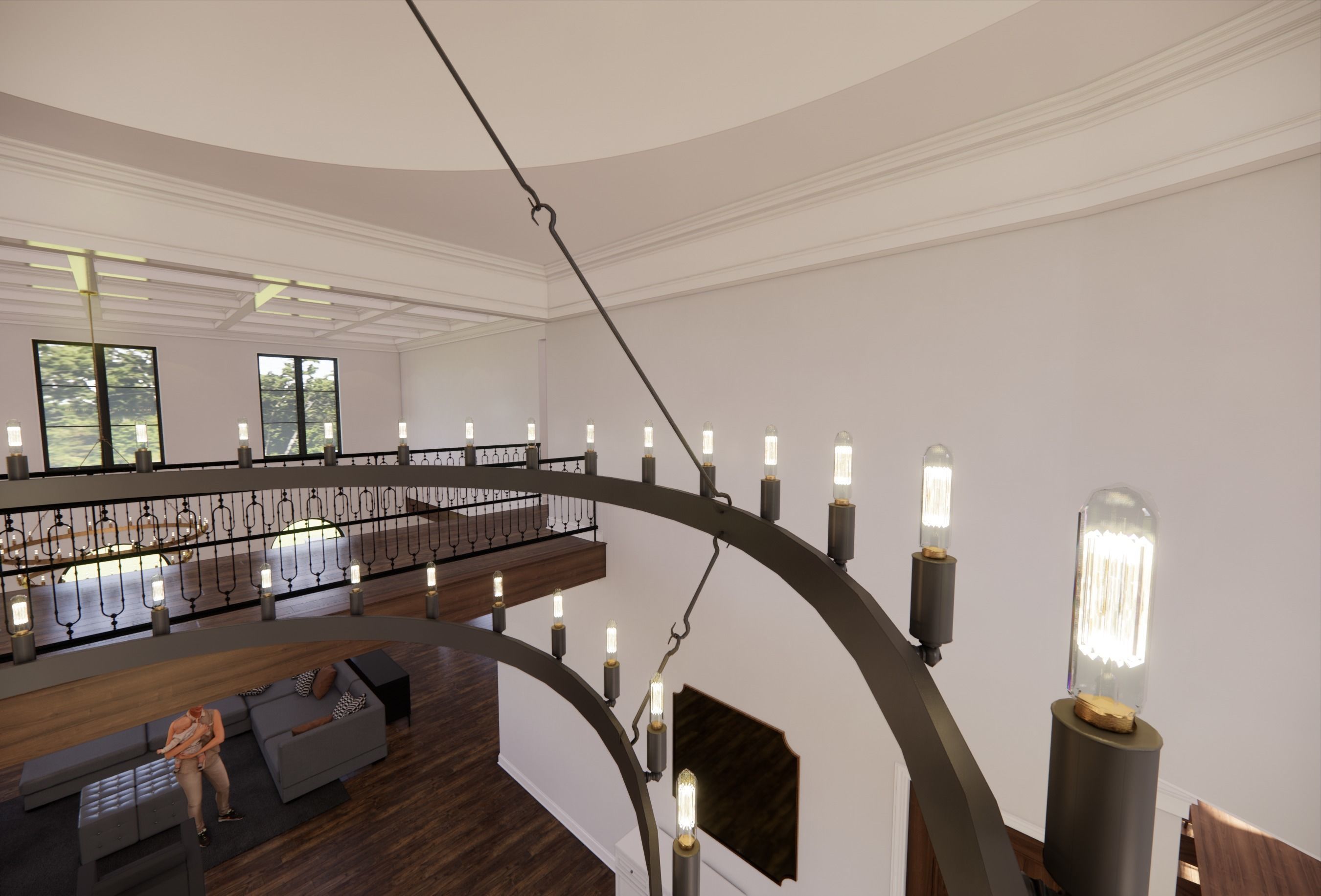 CAMINO VINTAGE CANDELABRA ROUND CHANDELIER 63 3D model CGTrader