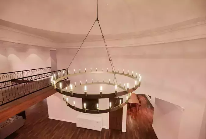 CAMINO VINTAGE CANDELABRA ROUND CHANDELIER 63