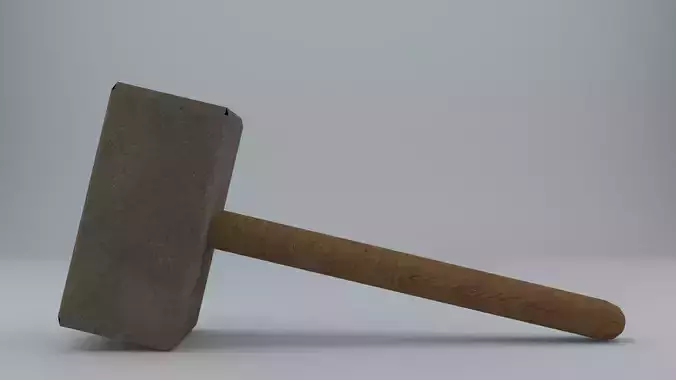 Hammer 3D model low-poly