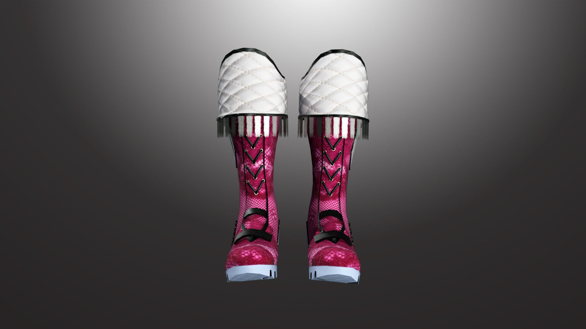 DTS-Model01-Boots2B boot Low-poly 3D model_2