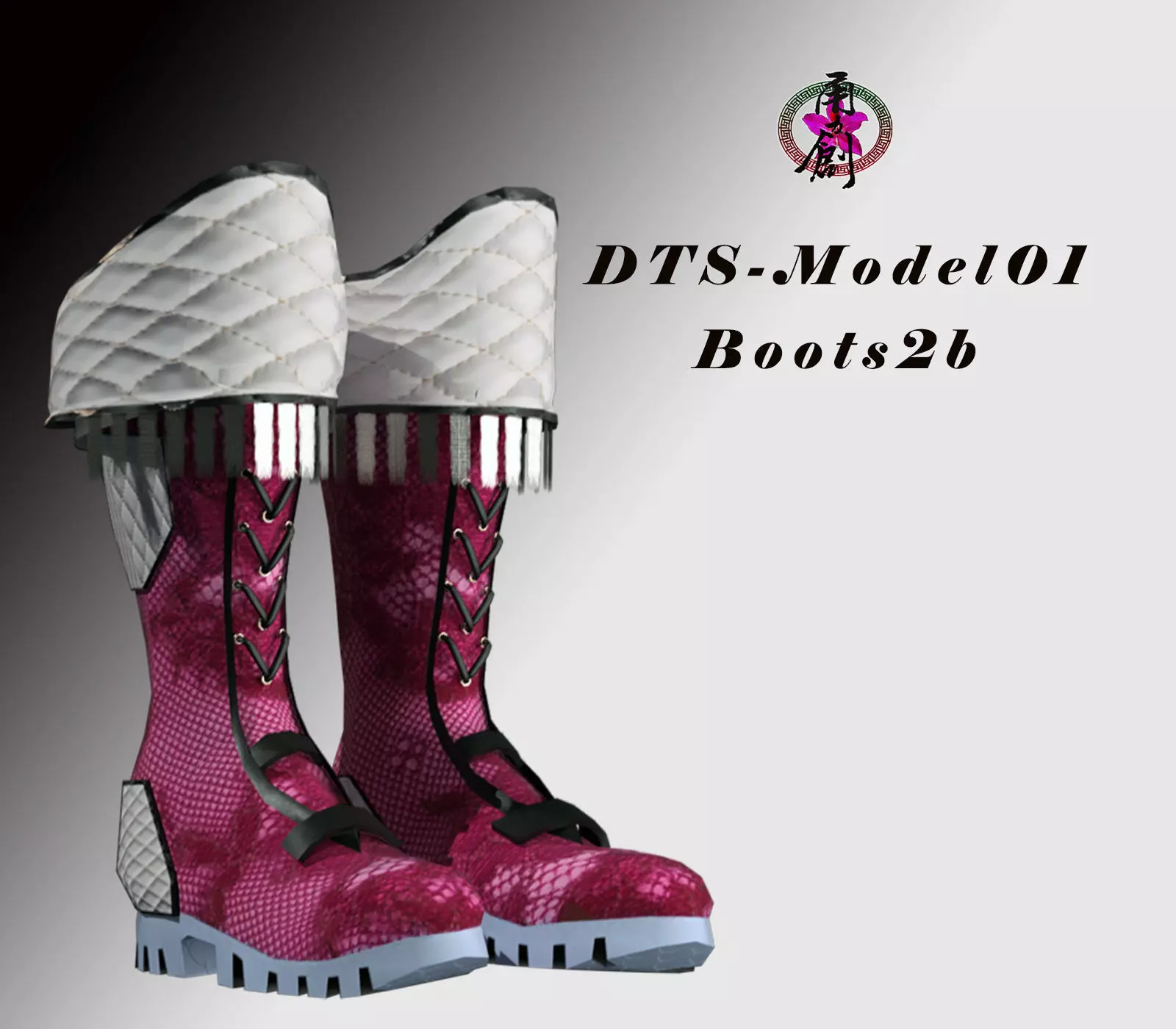 DTS-Model01-Boots2B boot Low-poly 3D model_0