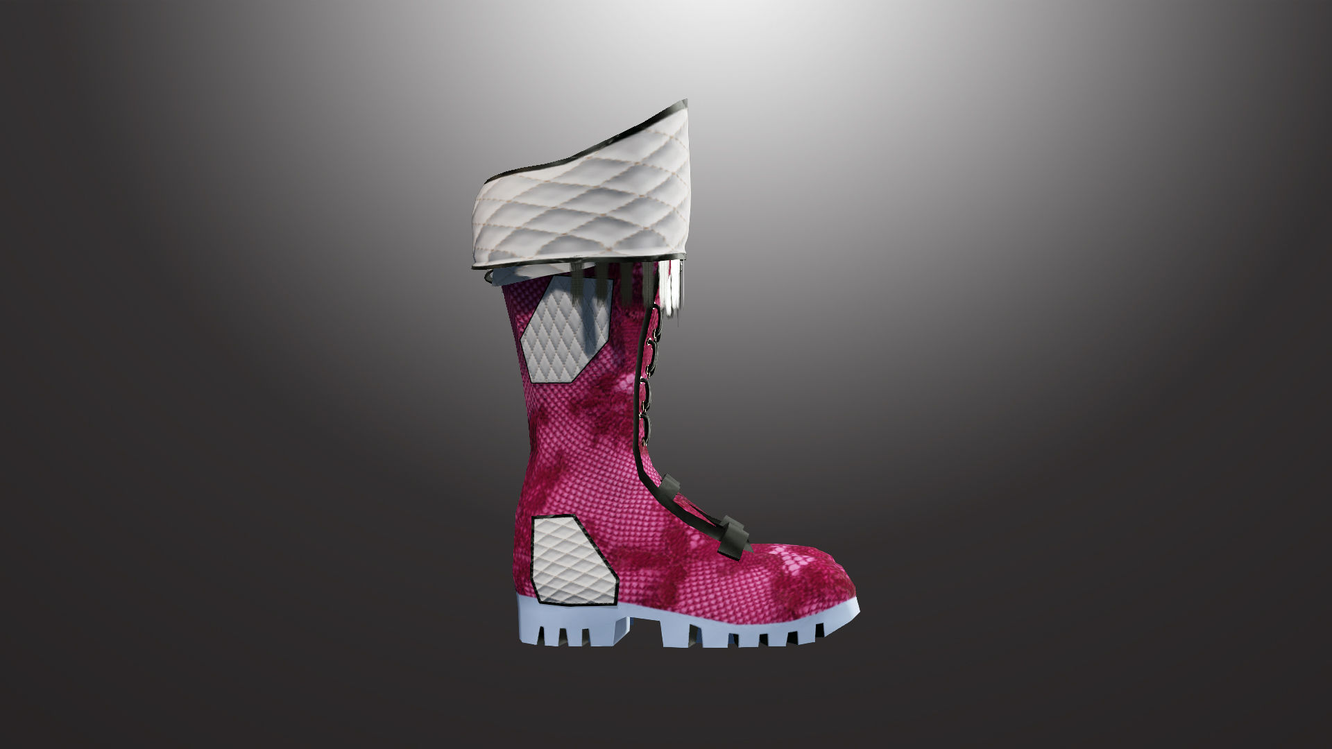 DTS-Model01-Boots2B boot Low-poly 3D model_4