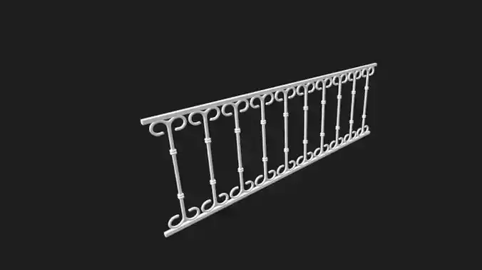 Balcony wrought iron railing