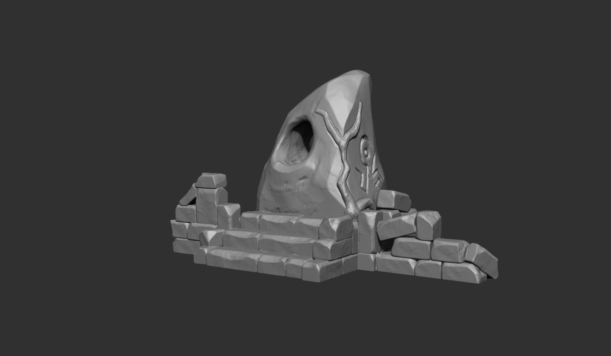 Lost magical Rain Fountain Ruins 3D print model_3