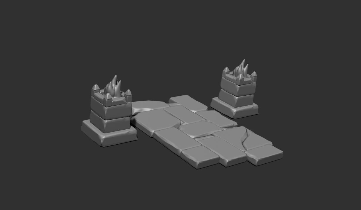 Lost magical Rain Fountain Ruins 3D print model_5