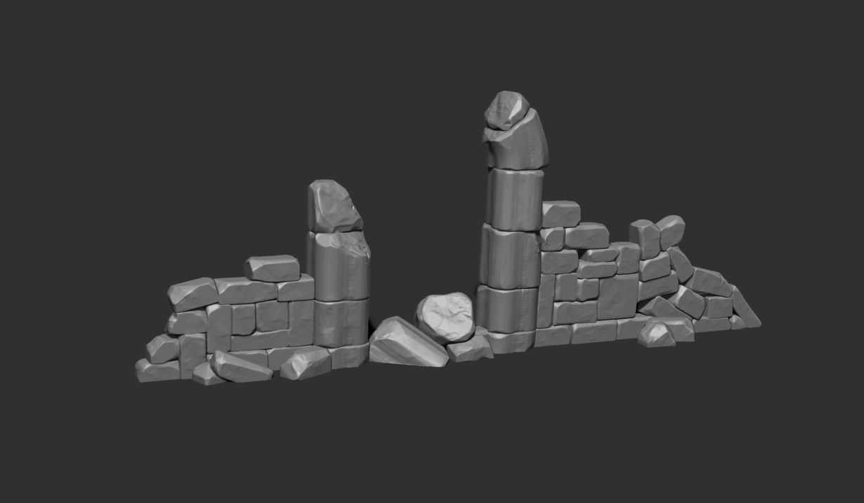 Lost magical Rain Fountain Ruins 3D print model_1