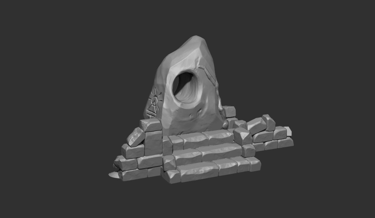 Lost magical Rain Fountain Ruins 3D print model_2