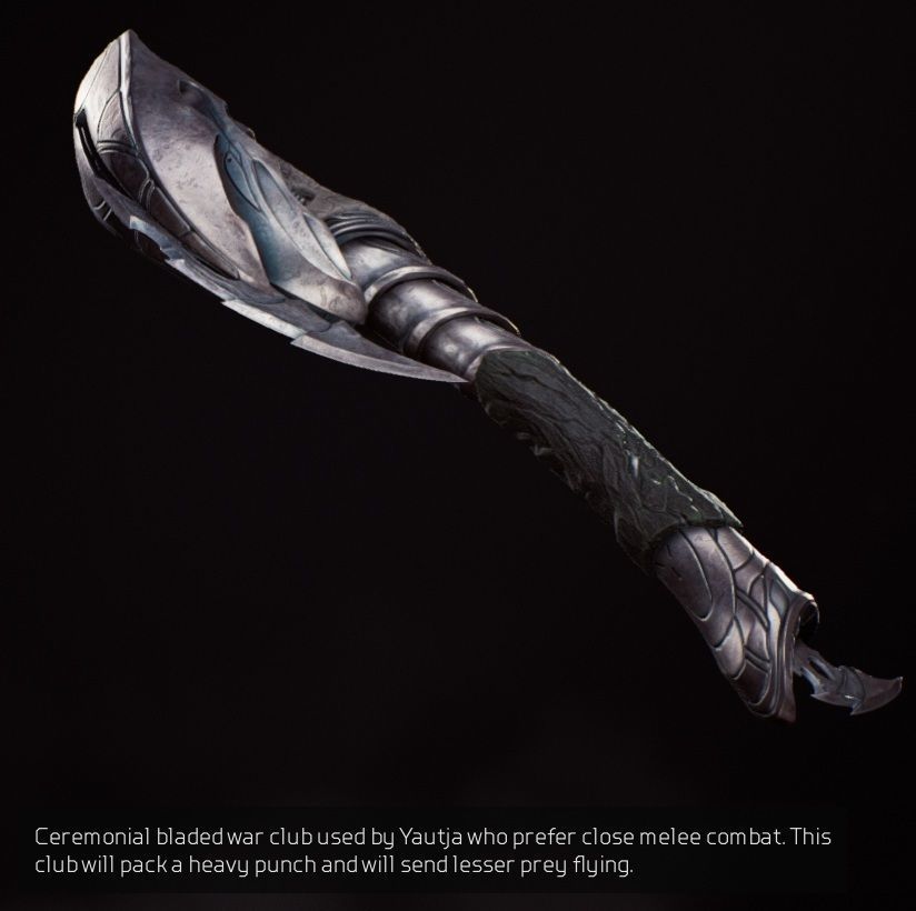 Predator Hunting Grounds Bladed Club 3D print model_1