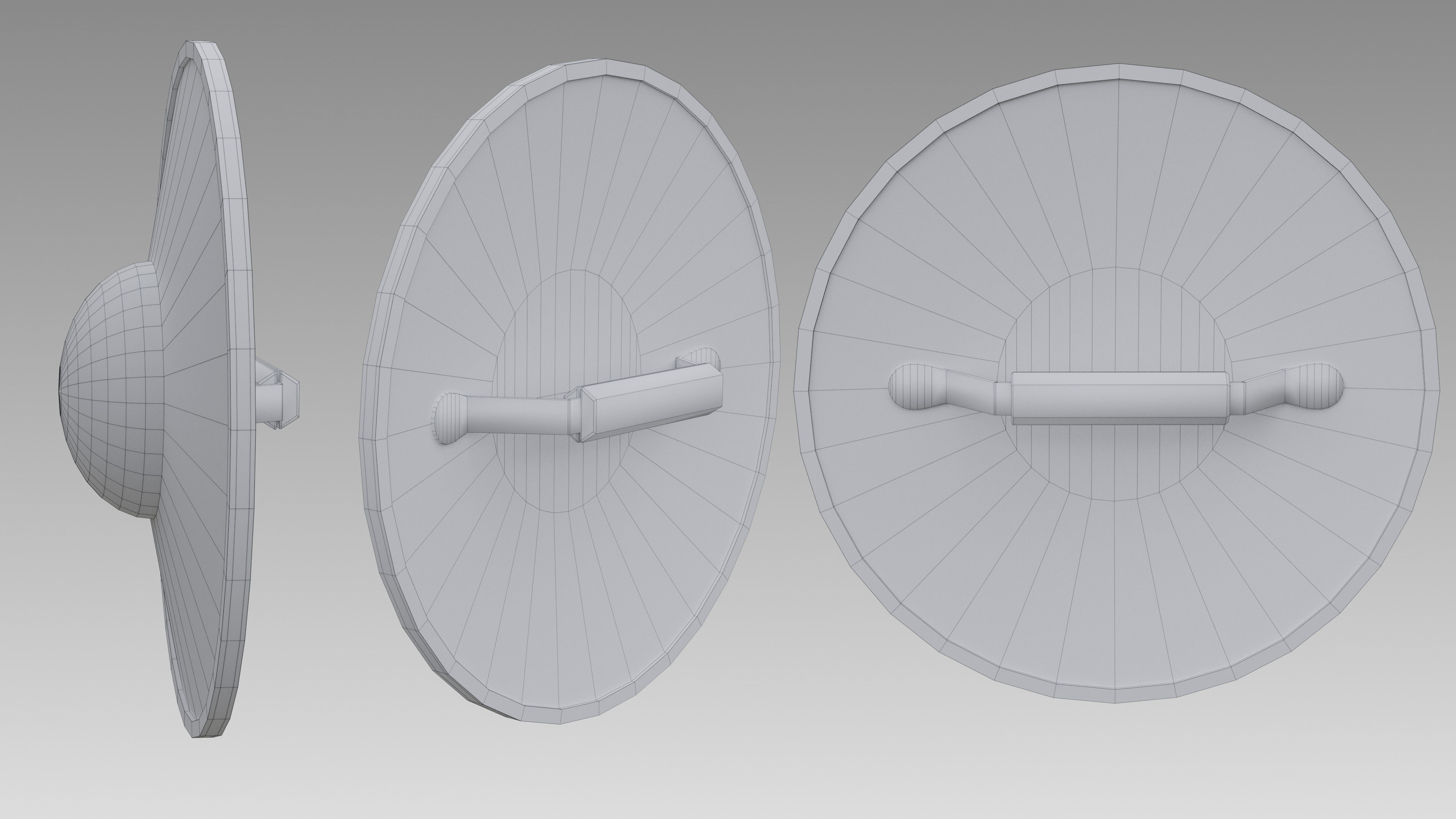 Buckler shield Free low-poly 3D model_5