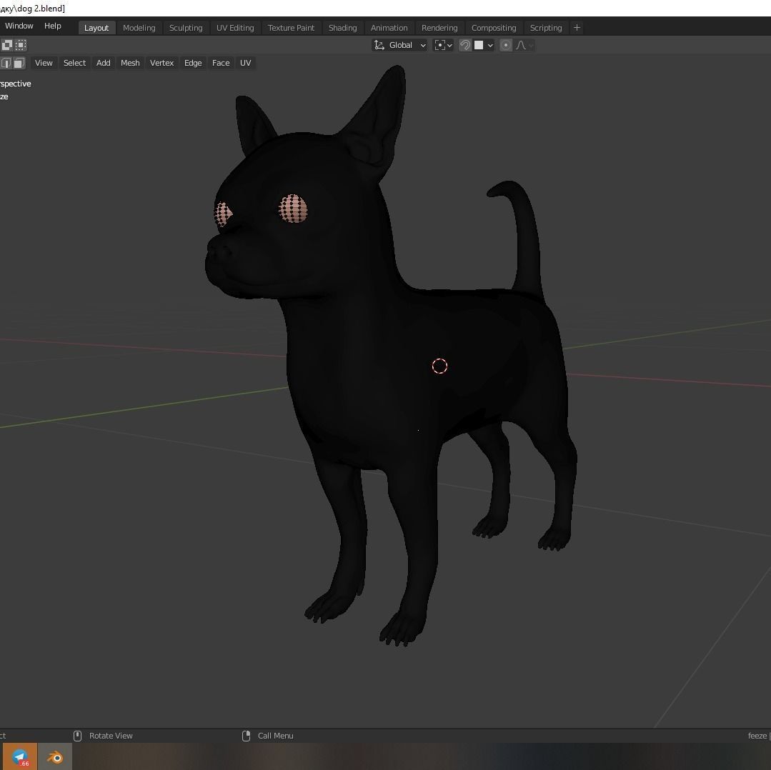 Small dog animal high poly first sculpt 3D model_5