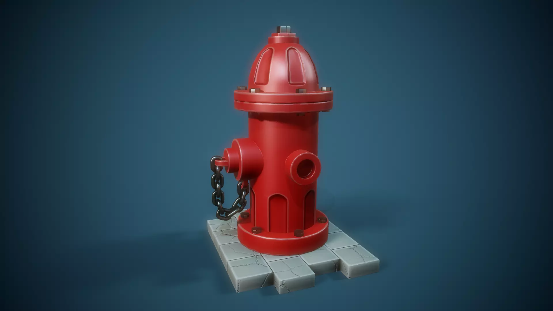Stylized Fire Hydrant- Tutorial Included Low-poly 3D model_0