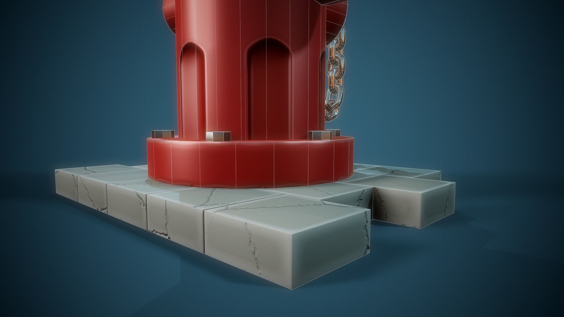 Stylized Fire Hydrant- Tutorial Included Low-poly 3D model_9