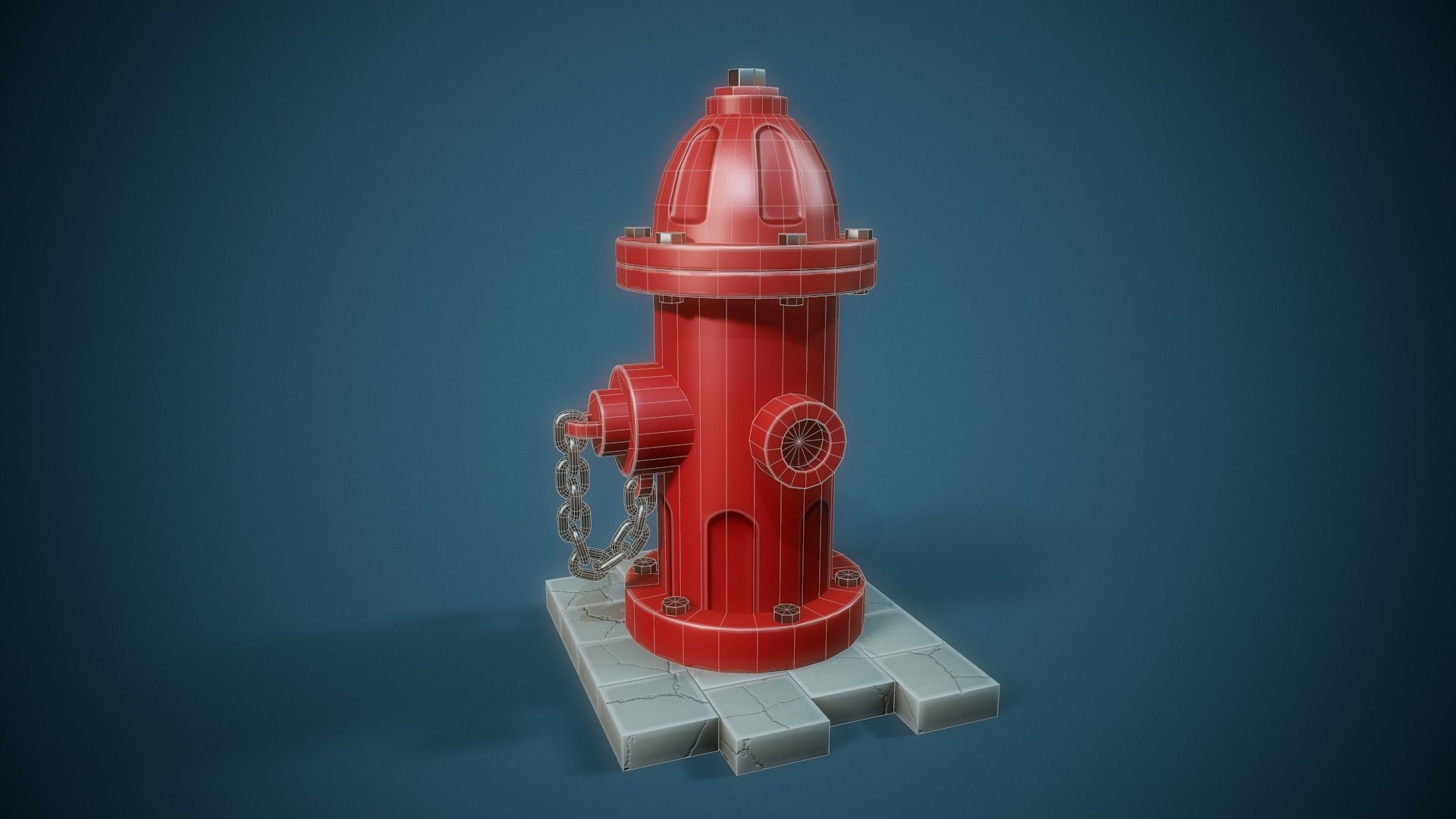 Stylized Fire Hydrant- Tutorial Included Low-poly 3D model_3