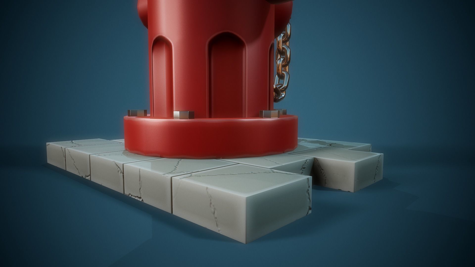 Stylized Fire Hydrant- Tutorial Included Low-poly 3D model_8