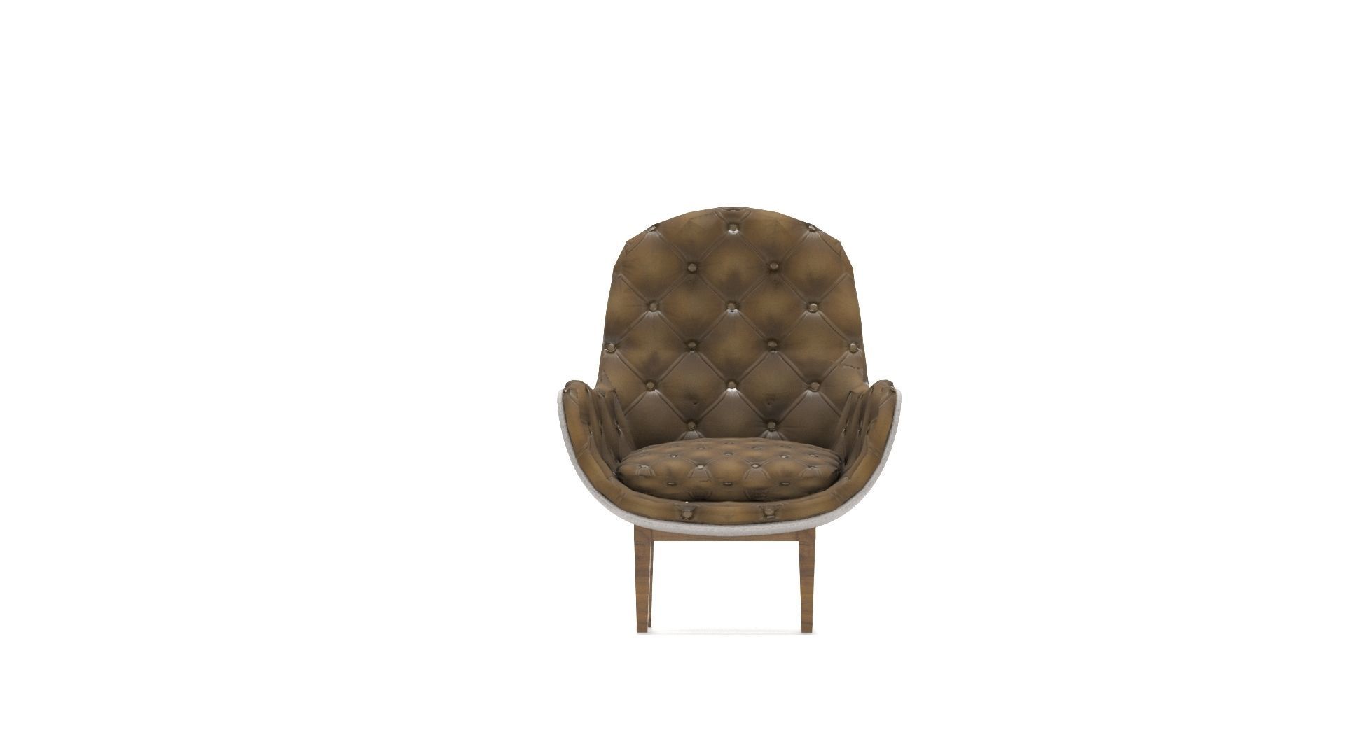 Armchair Tufted Design Free 3D model_1